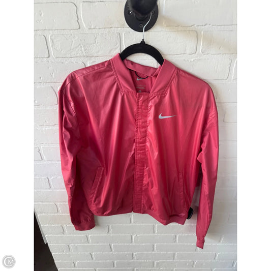 Athletic Jacket By Nike Apparel In Pink, Size: S