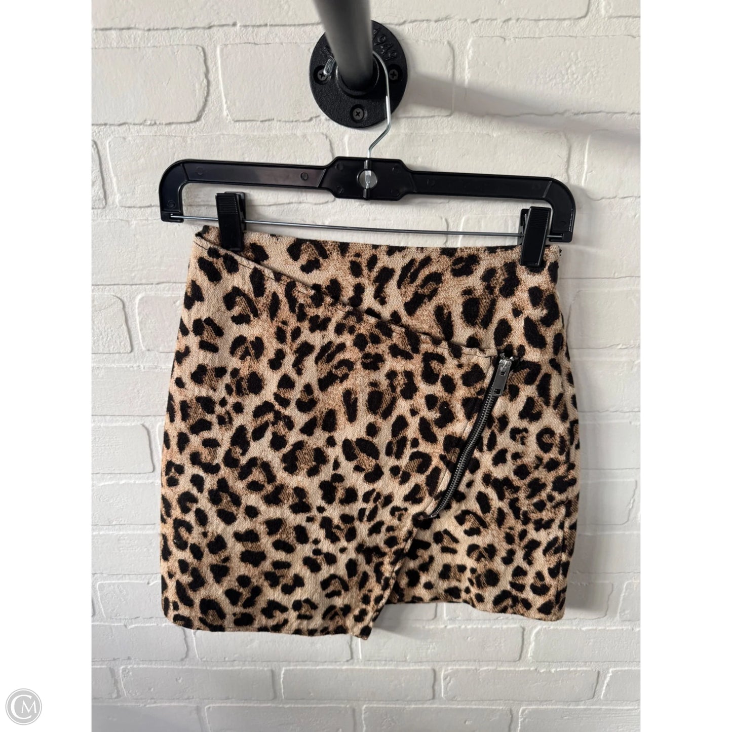 Skirt Mini & Short By H&m In Brown & Cream, Size: 2