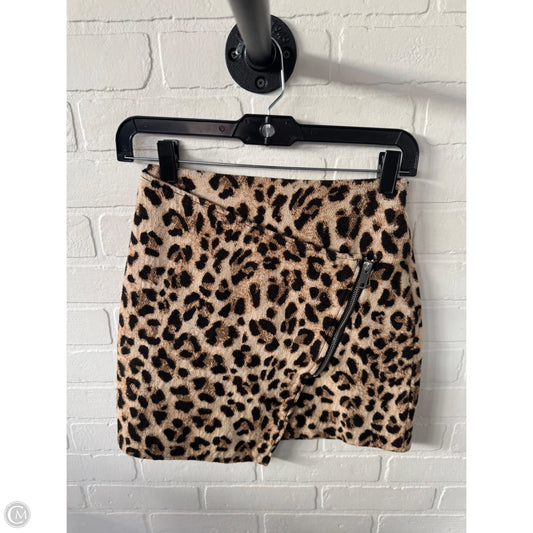 Skirt Mini & Short By H&m In Brown & Cream, Size: 2