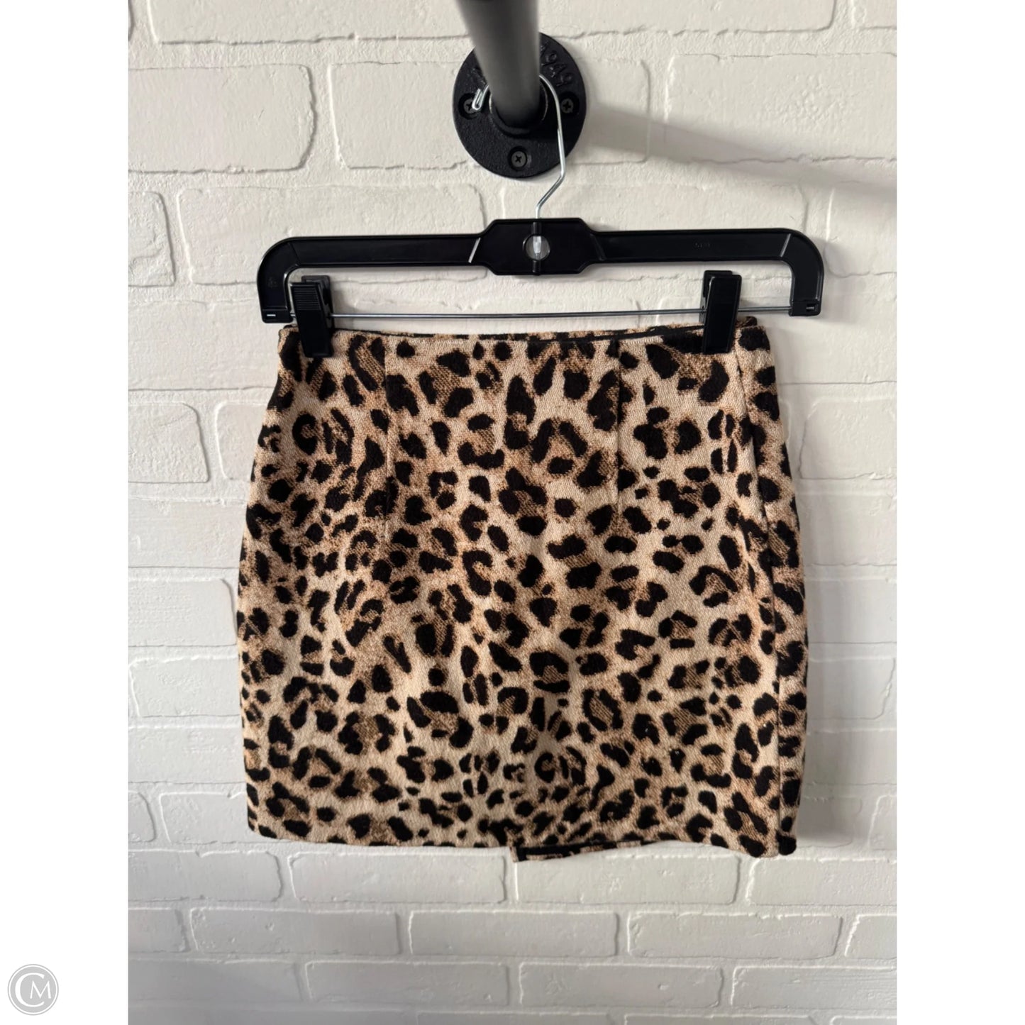 Skirt Mini & Short By H&m In Brown & Cream, Size: 2