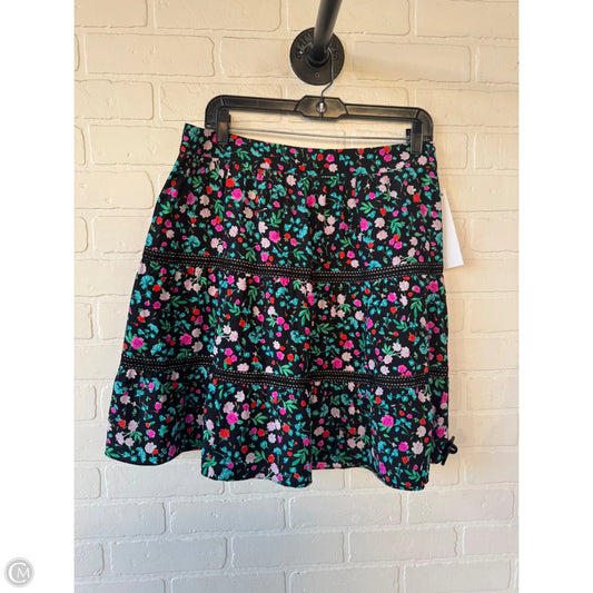 Skirt Designer By Kate Spade In Black & Pink, Size: 12