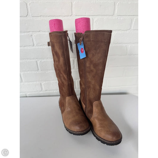 Boots Knee Flats By Spring Step In Brown, Size: 8