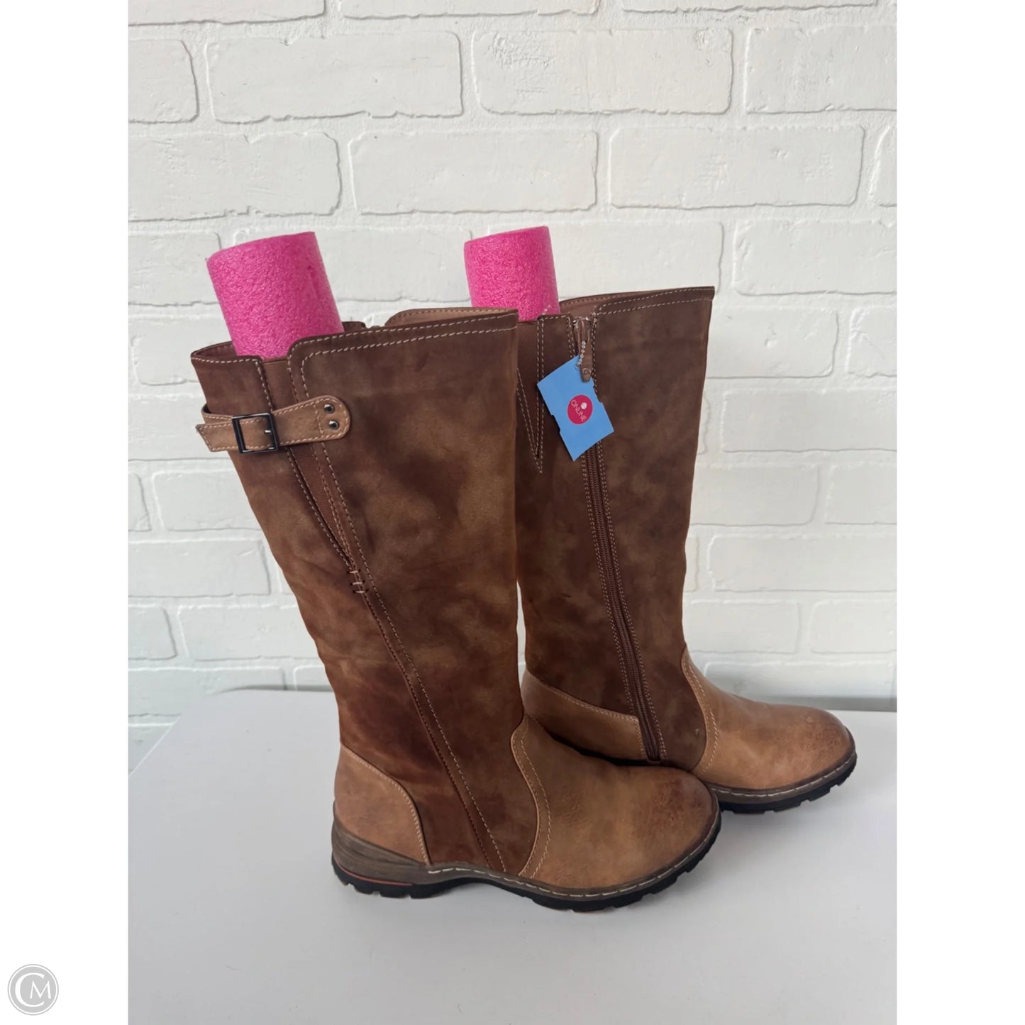 Boots Knee Flats By Spring Step In Brown, Size: 8