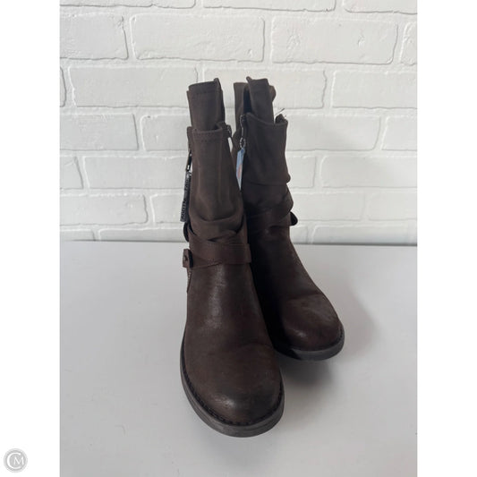 Boots Mid-calf Heels By Carlos By Carlos Santana In Brown, Size: 8