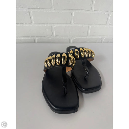 Sandals Flats By Dolce Vita In Black & Gold, Size: 7.5