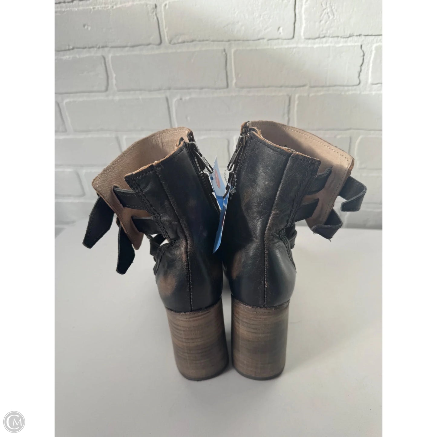 Boots Ankle Heels By Freebird In Black, Size: 8