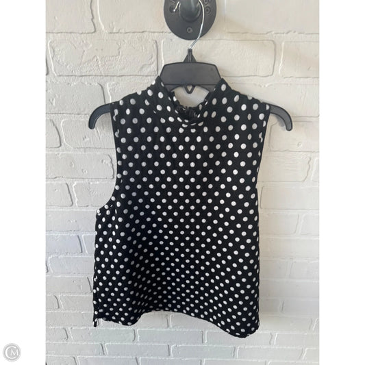 Vest Sweater By Cmb In Black & White, Size: M