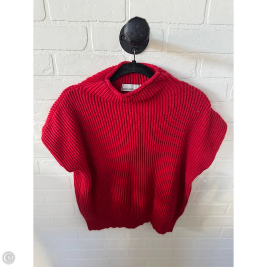 Sweater Short Sleeve By Zenana In Red, Size: S