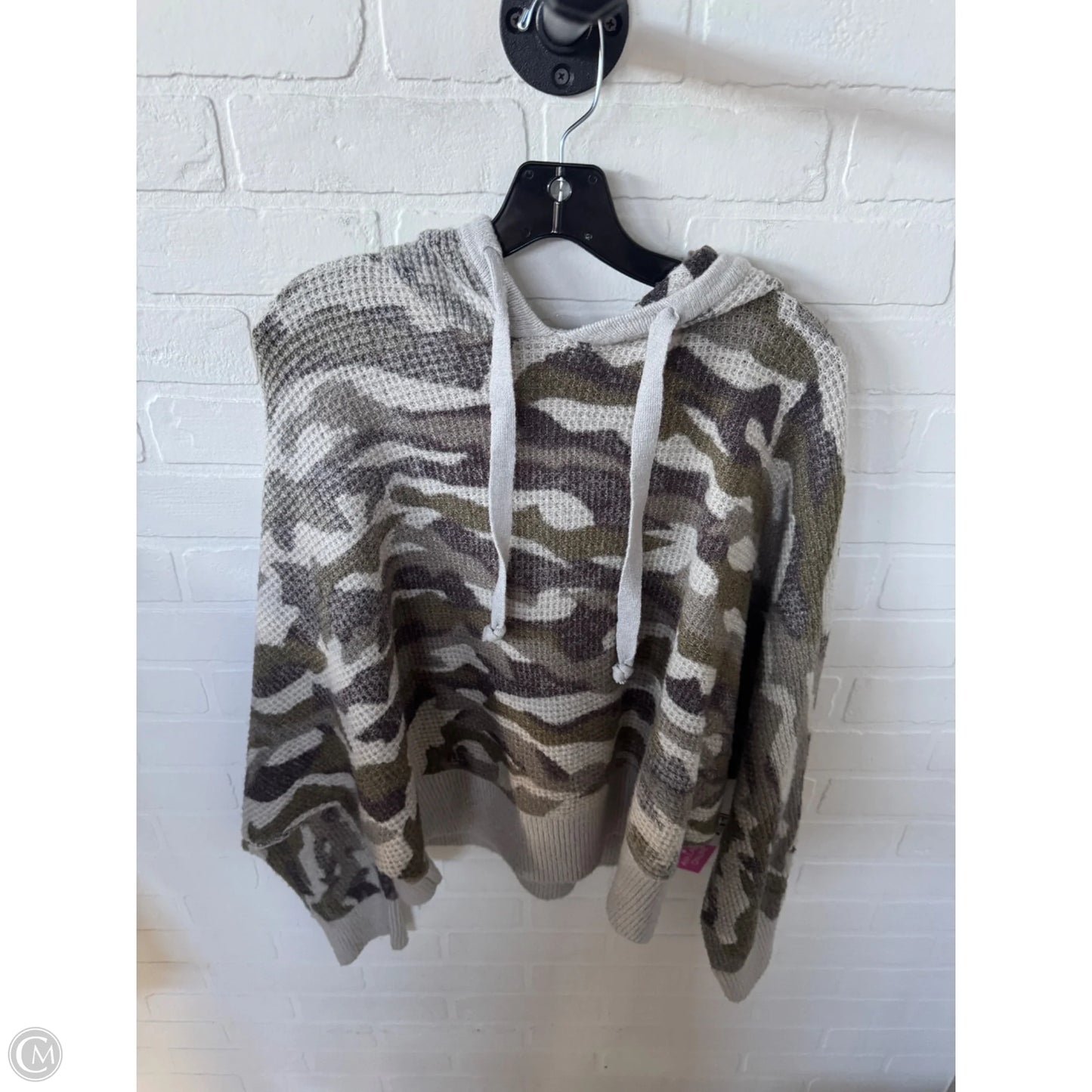 Sweater By Vintage Havana In Green & Grey, Size: M