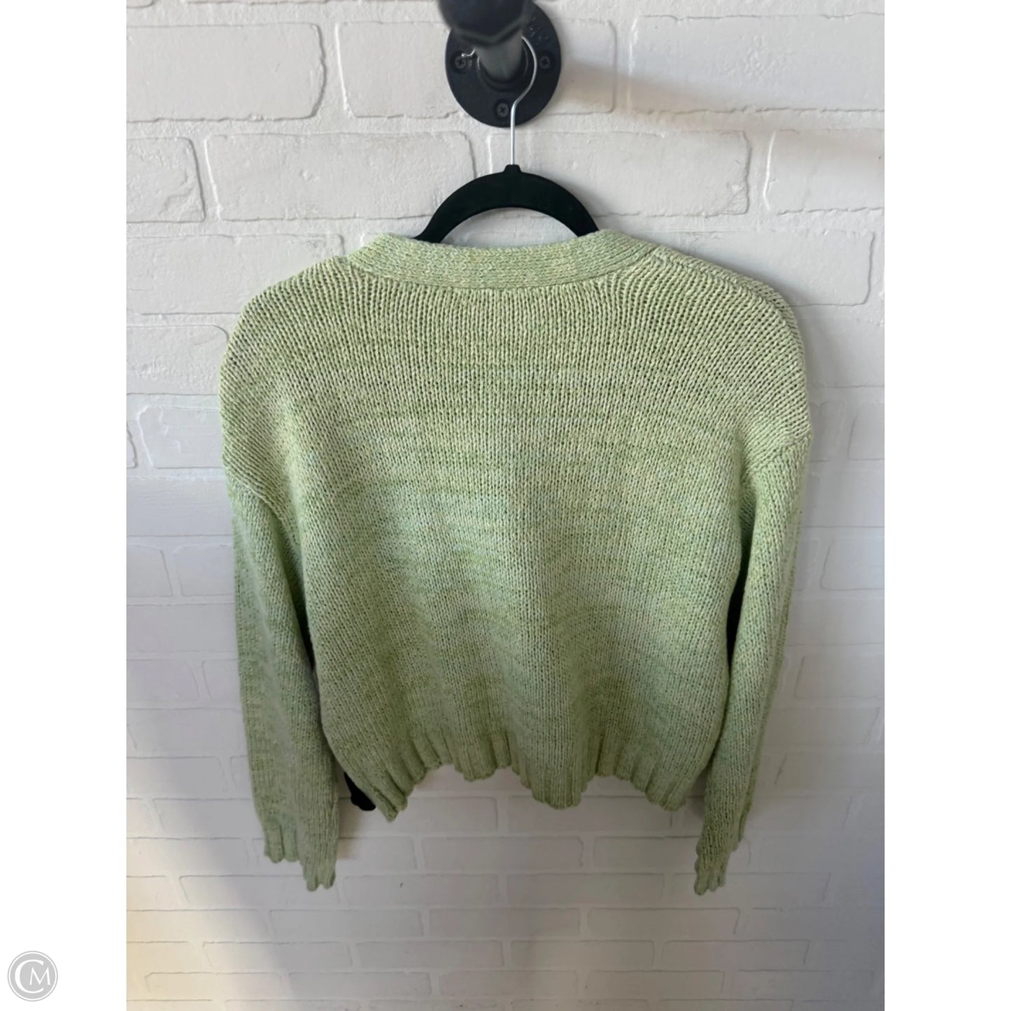 Sweater Cardigan By Loft In Green, Size: M