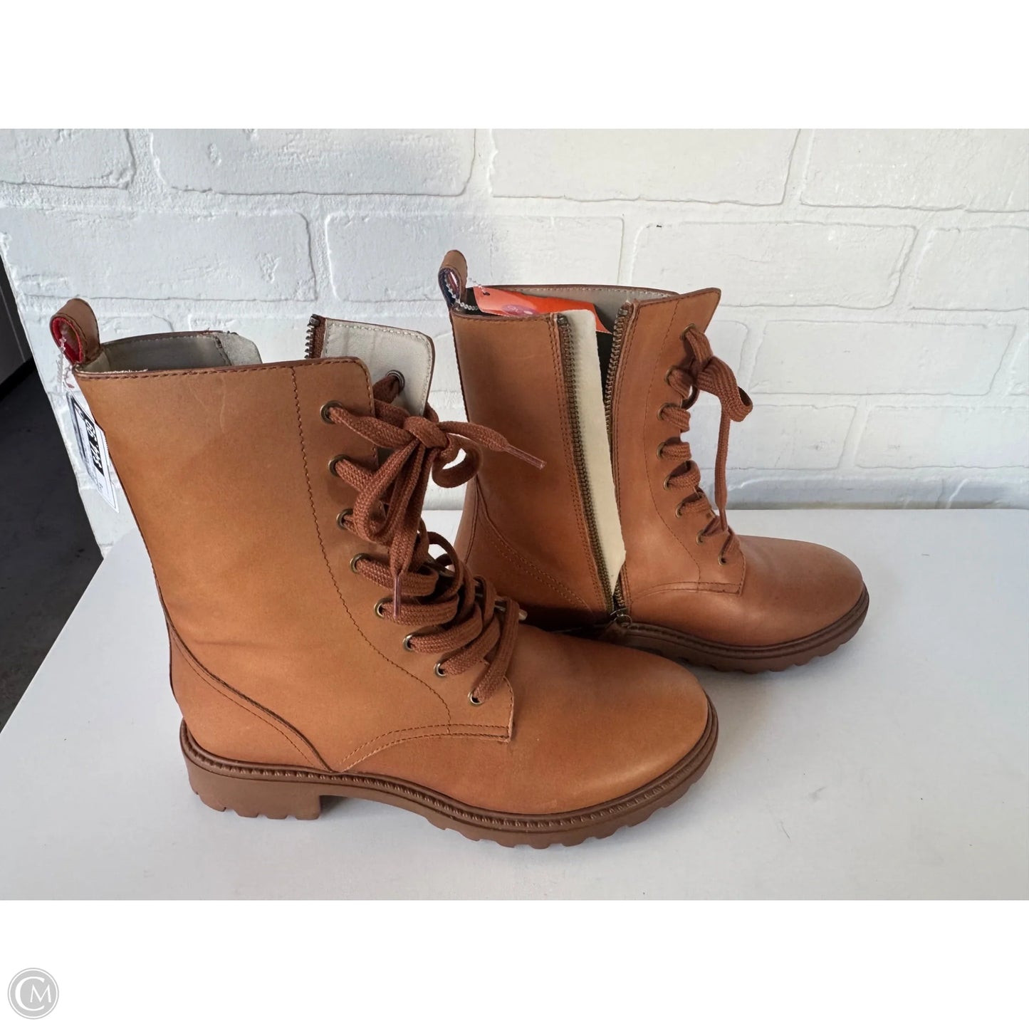 Boots Mid-calf Flats By Boden In Brown, Size: 8