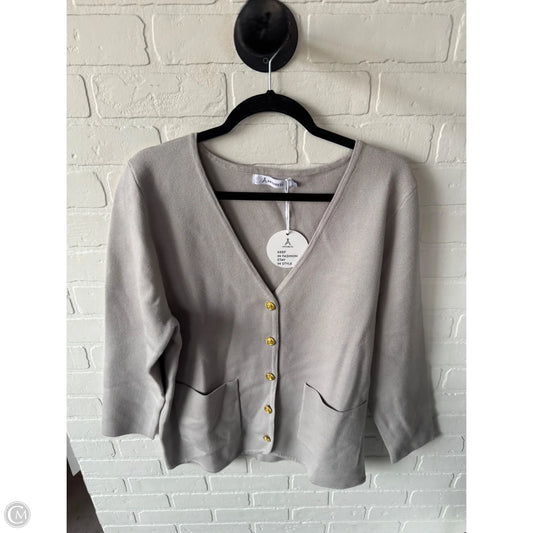 Sweater Cardigan By Anrabess In Grey, Size: L
