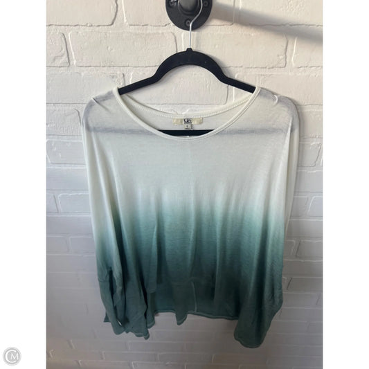 Top Long Sleeve By Ya In Cream & Green, Size: L