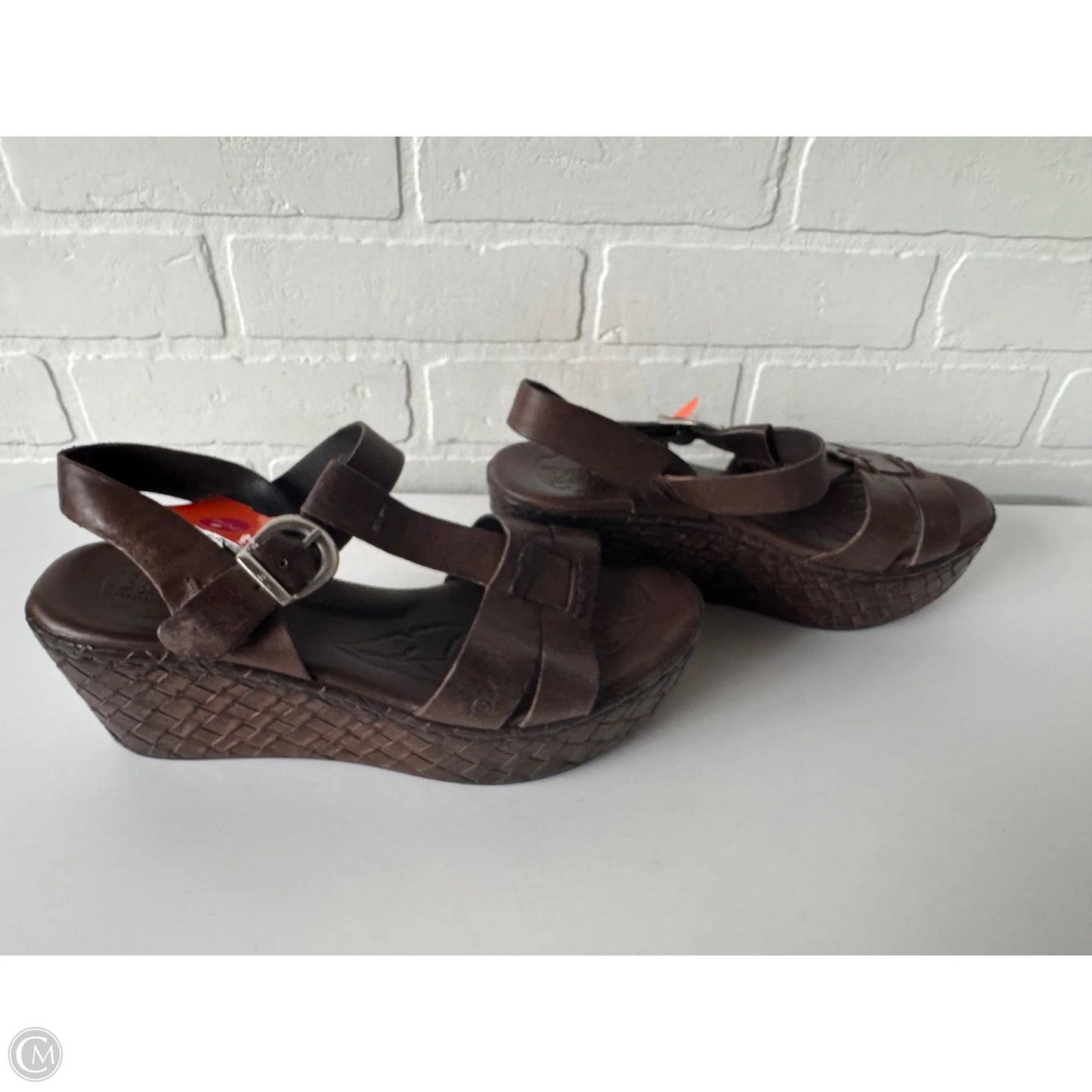 Sandals Heels Wedge By Born In Brown, Size: 8