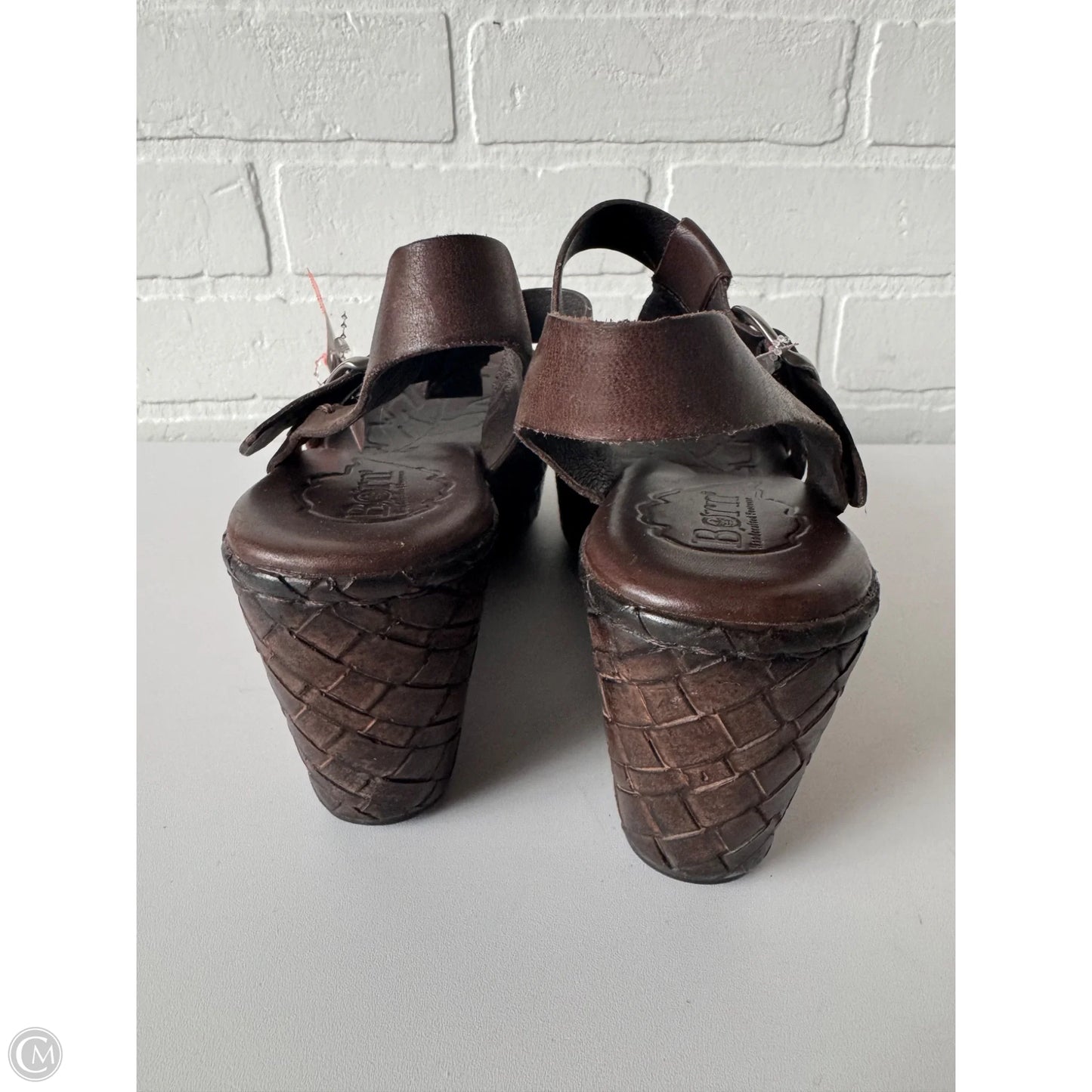 Sandals Heels Wedge By Born In Brown, Size: 8