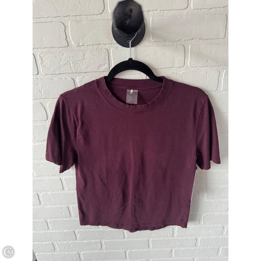 Athletic Top Short Sleeve By Calia In Purple, Size: Xs