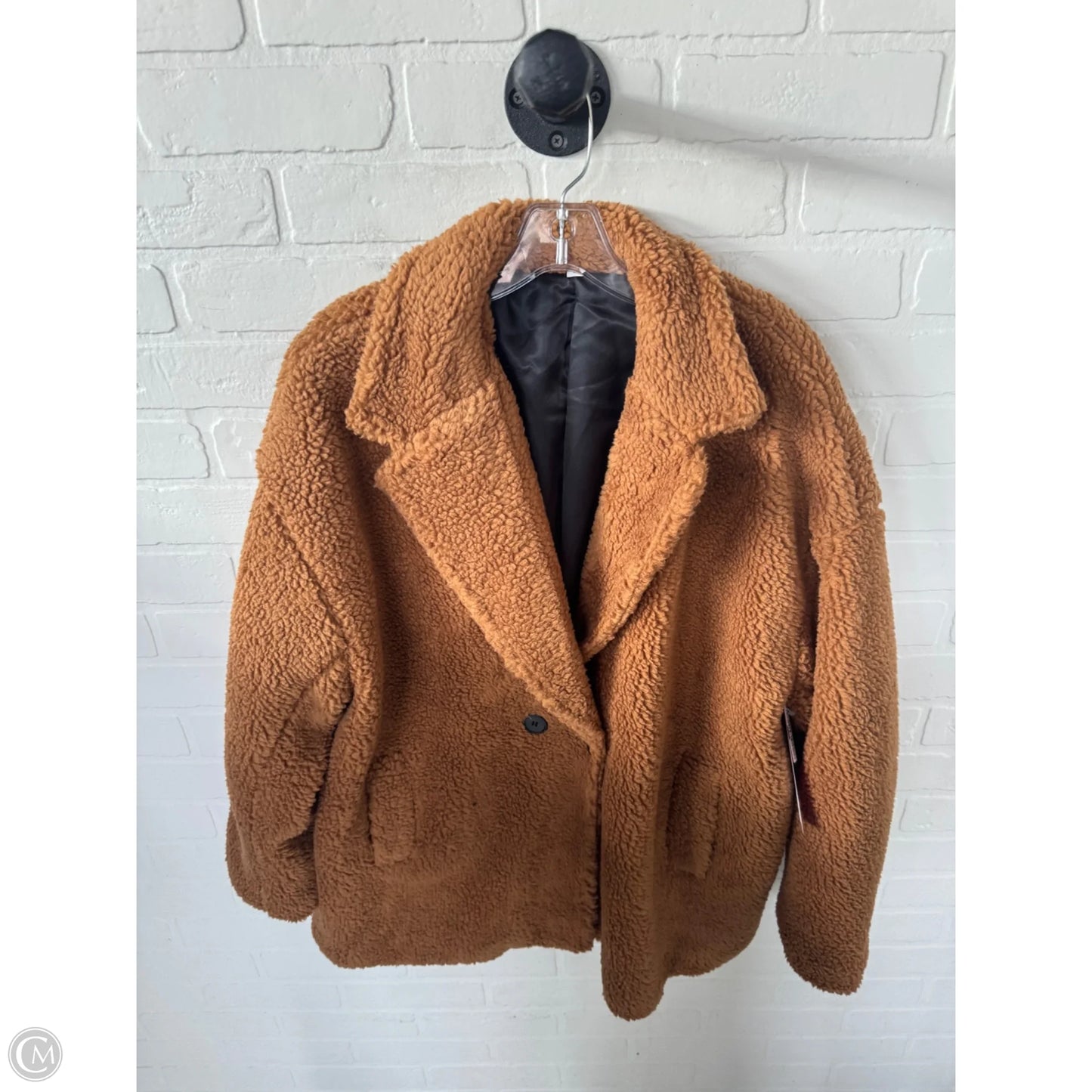 Coat Faux Fur & Sherpa By Shein In Brown, Size: S