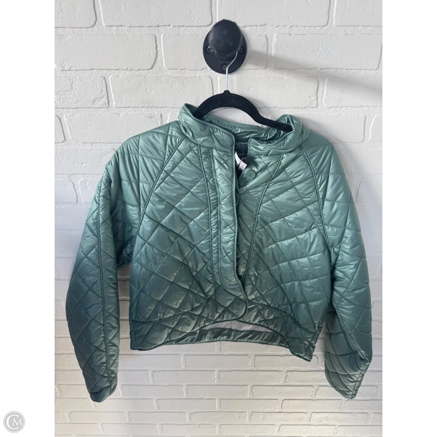 Jacket Puffer & Quilted By Shein In Green, Size: S