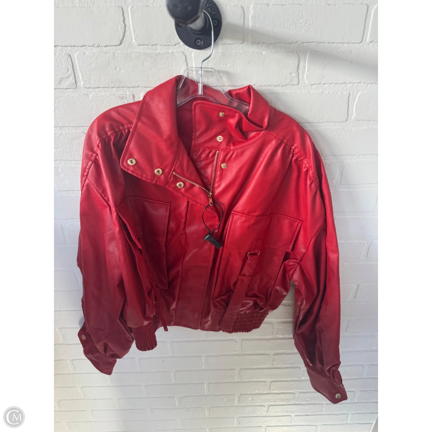Jacket Moto By Shein In Red, Size: S