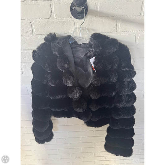 Coat Faux Fur & Sherpa By Shein In Black, Size: S