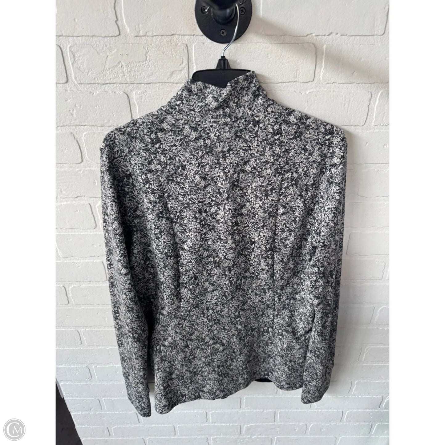 Athletic Jacket By Athleta In Black & Cream, Size: L