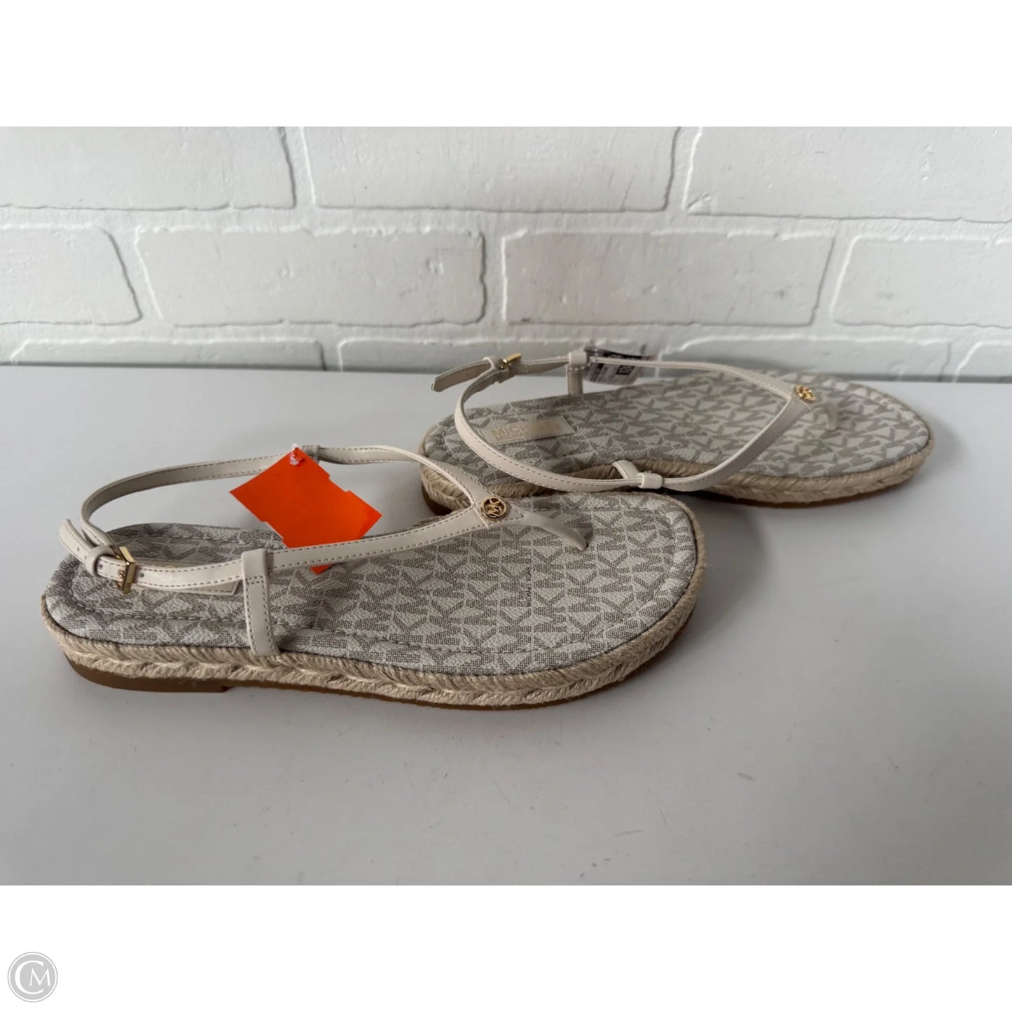 Sandals Designer By Michael Kors In Cream, Size: 8