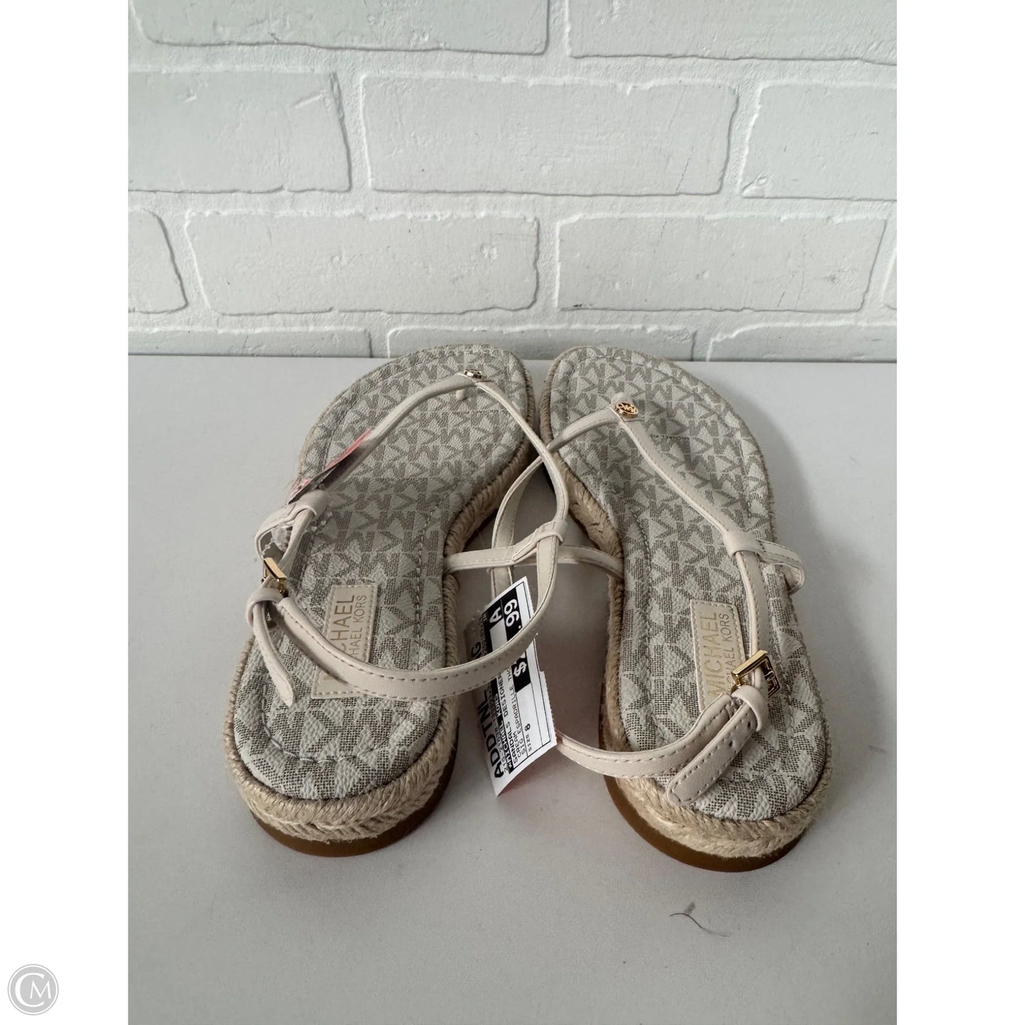 Sandals Designer By Michael Kors In Cream, Size: 8