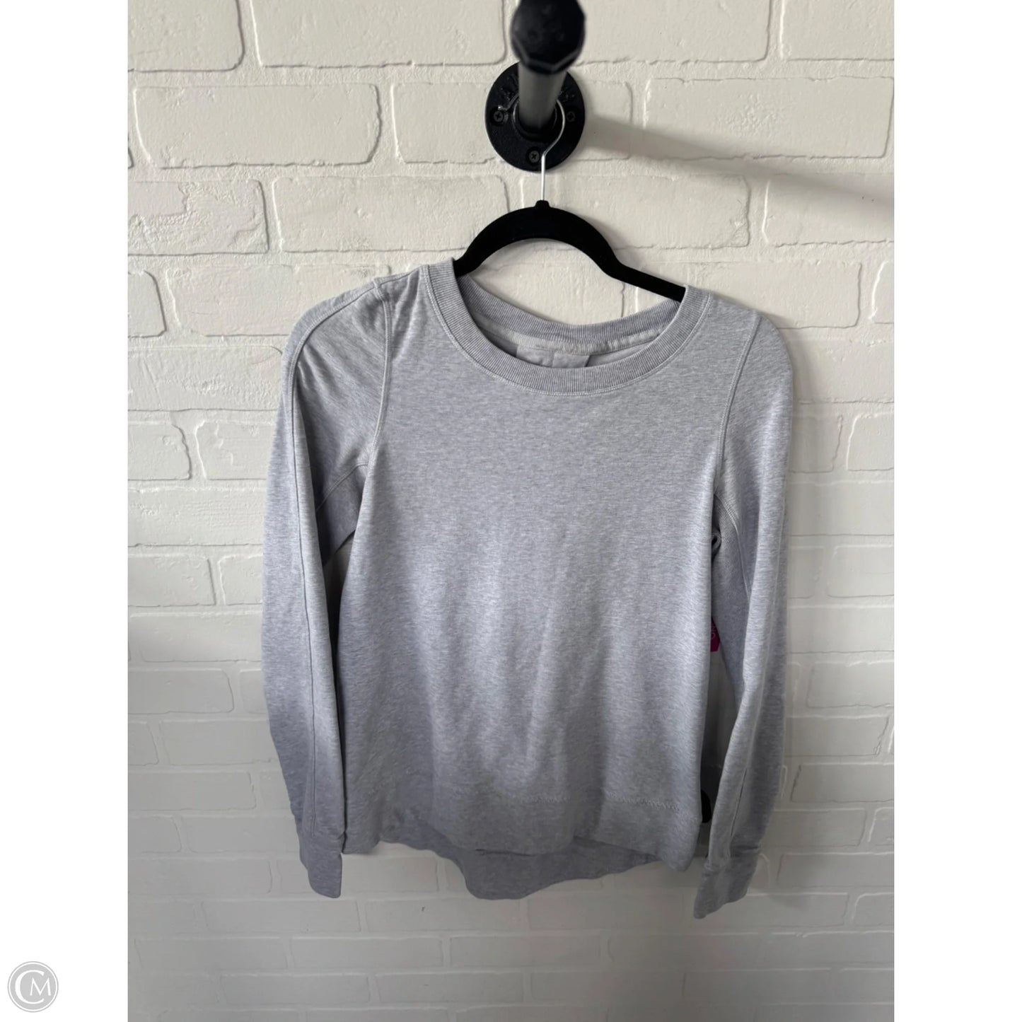 Athletic Sweatshirt Crewneck By Lululemon In Grey, Size: S