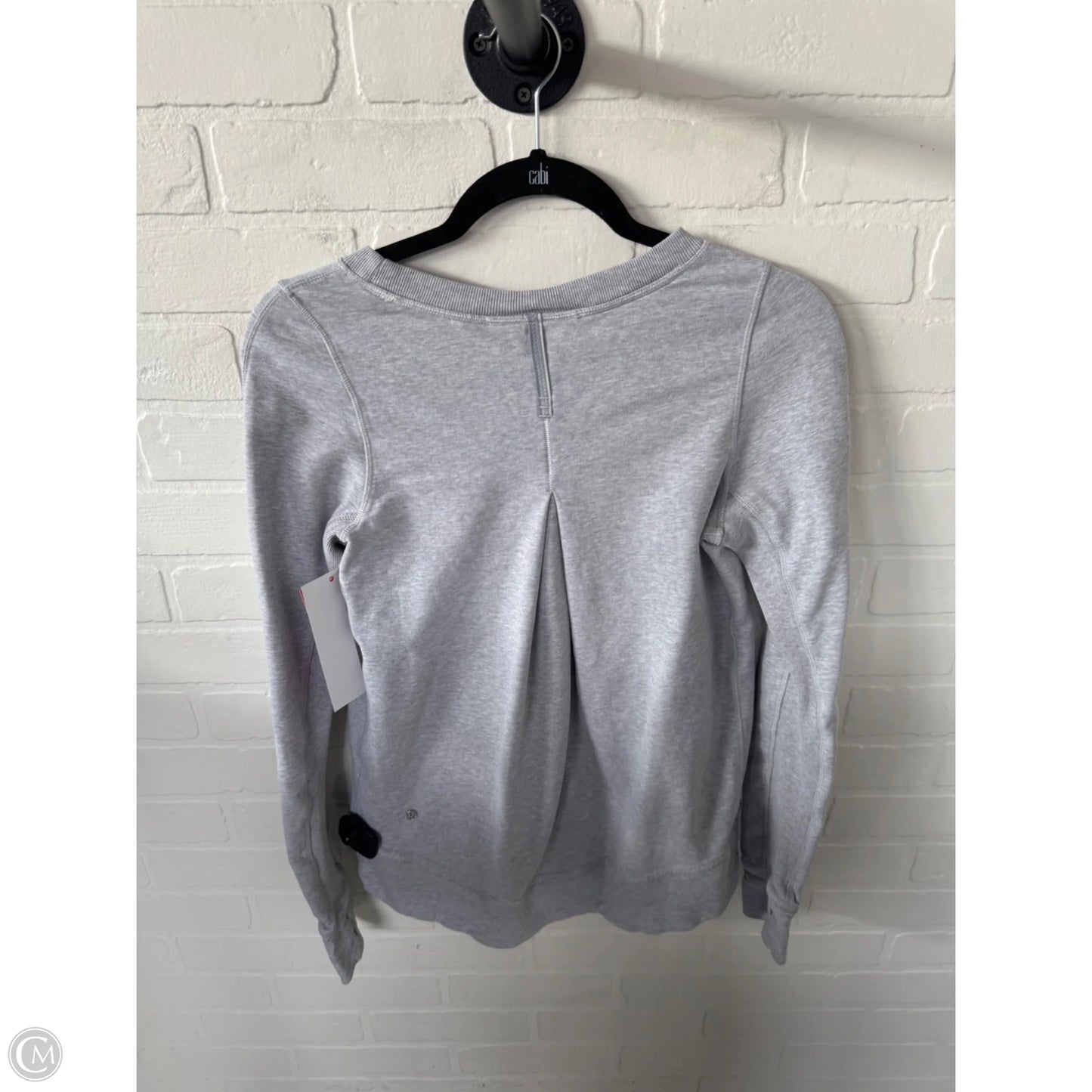 Athletic Sweatshirt Crewneck By Lululemon In Grey, Size: S