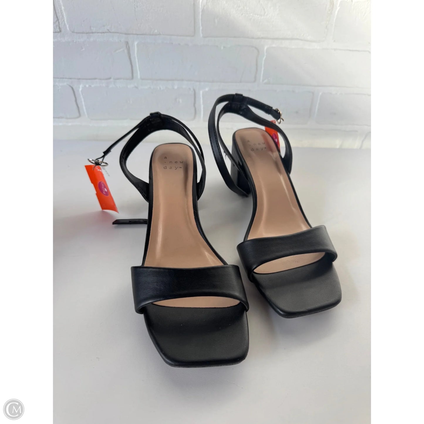 Sandals Heels Block By A New Day In Black, Size: 8.5