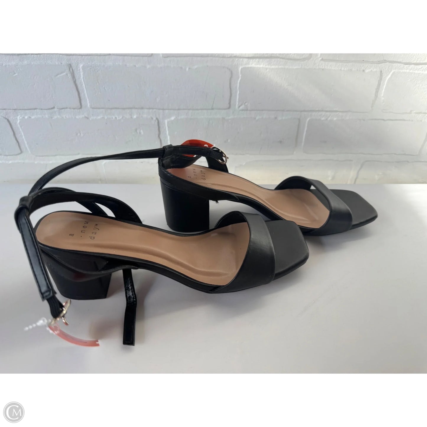 Sandals Heels Block By A New Day In Black, Size: 8.5