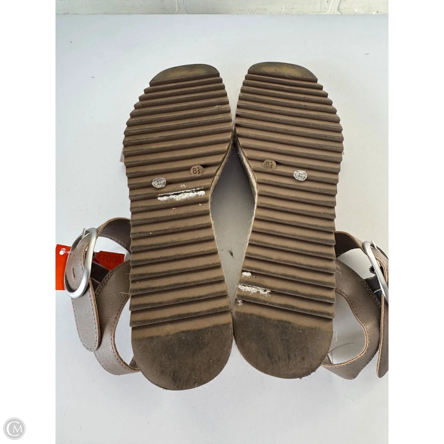 Sandals Heels Wedge By Ana In Brown, Size: 8.5