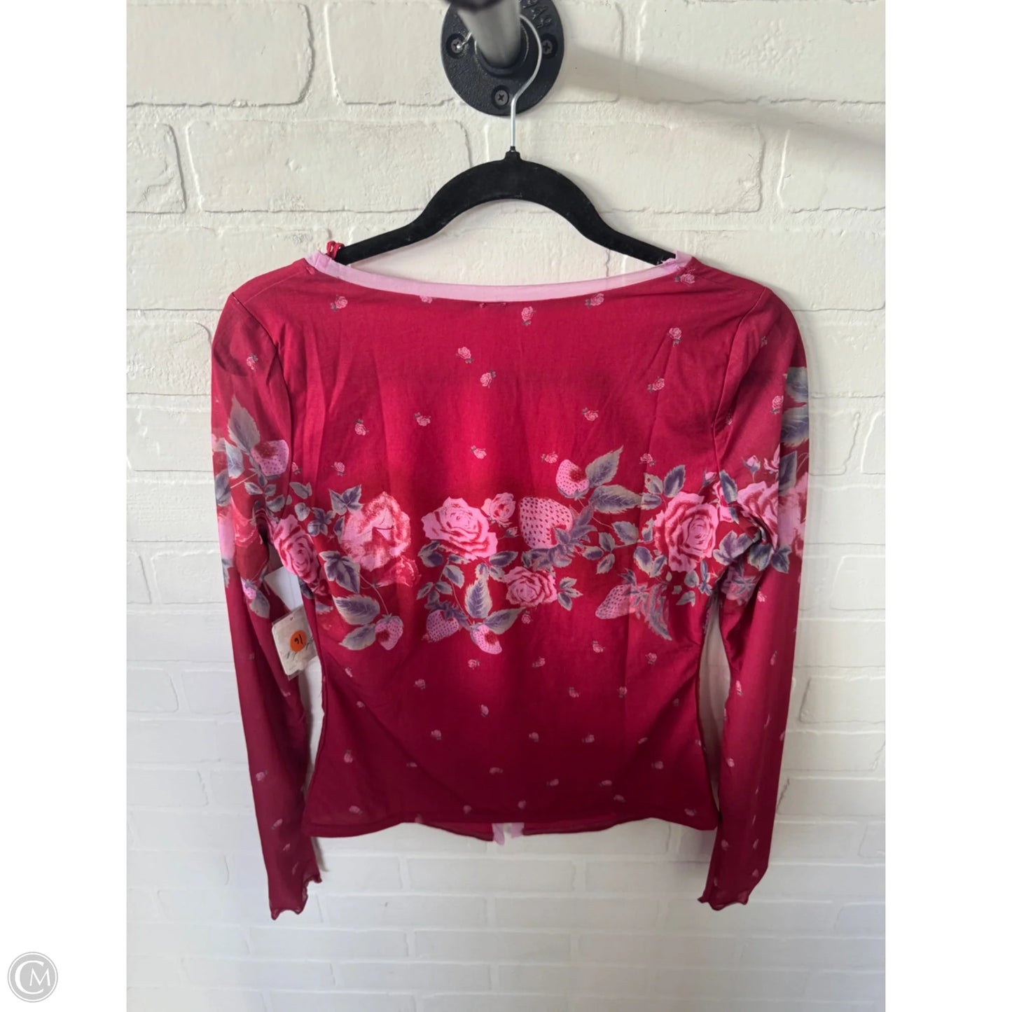Top Long Sleeve By Free People In Red, Size: S