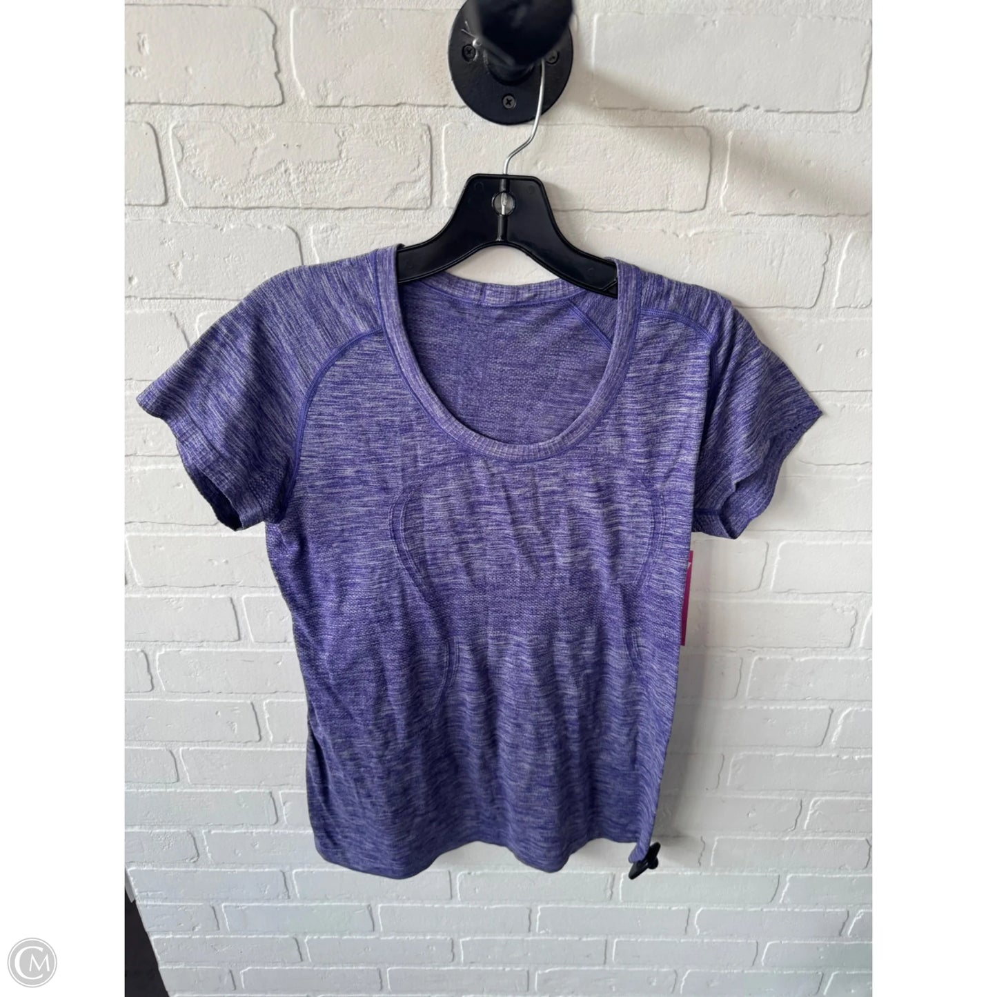 Athletic Top Short Sleeve By Lululemon In Purple, Size: L