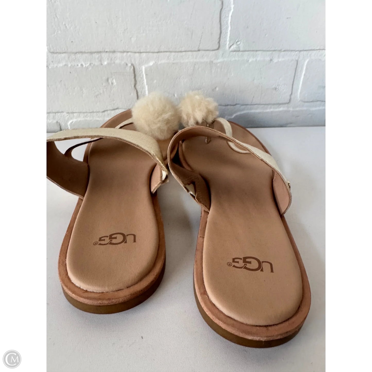 Sandals Designer By Ugg In Gold, Size: 6