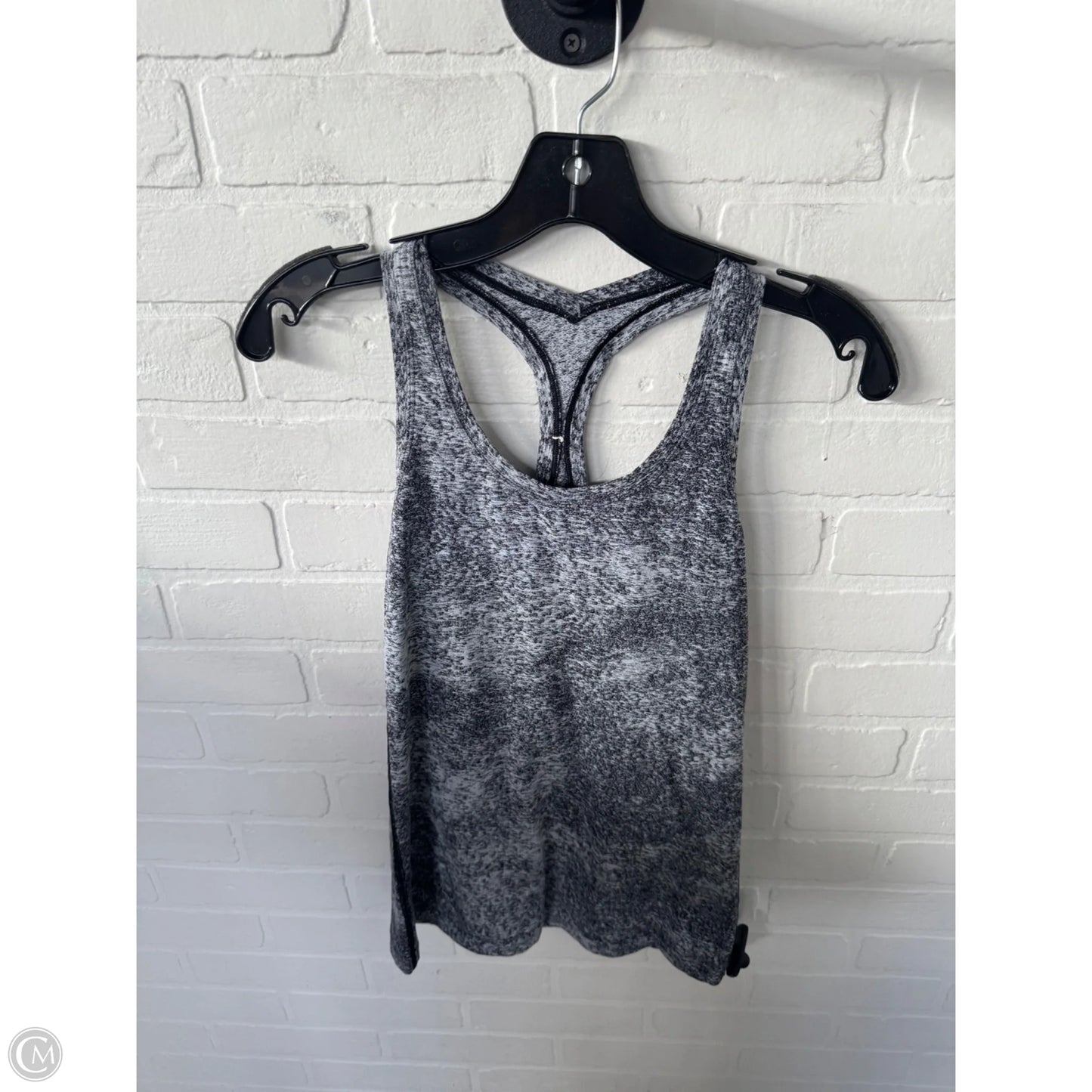 Athletic Tank Top By Lululemon In Black & Grey, Size: S
