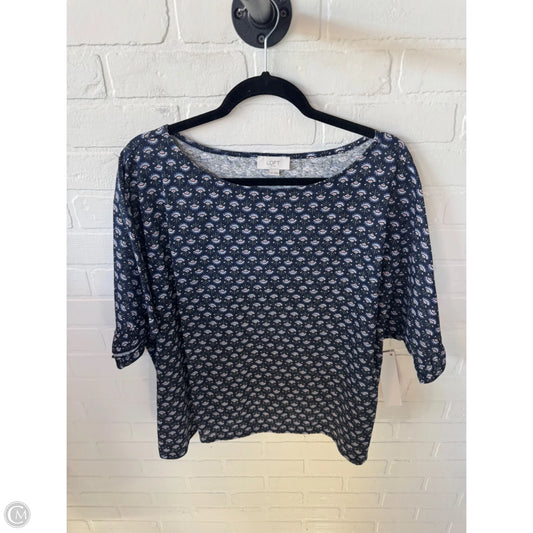 Top Short Sleeve By Loft In Blue, Size: Xxl