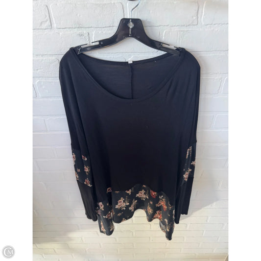 Top Long Sleeve By Celeste In Black, Size: 2x