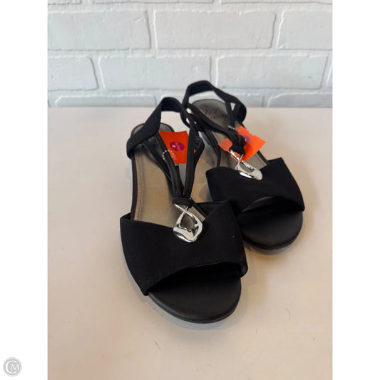 Sandals Heels Wedge By Impo In Black, Size: 8