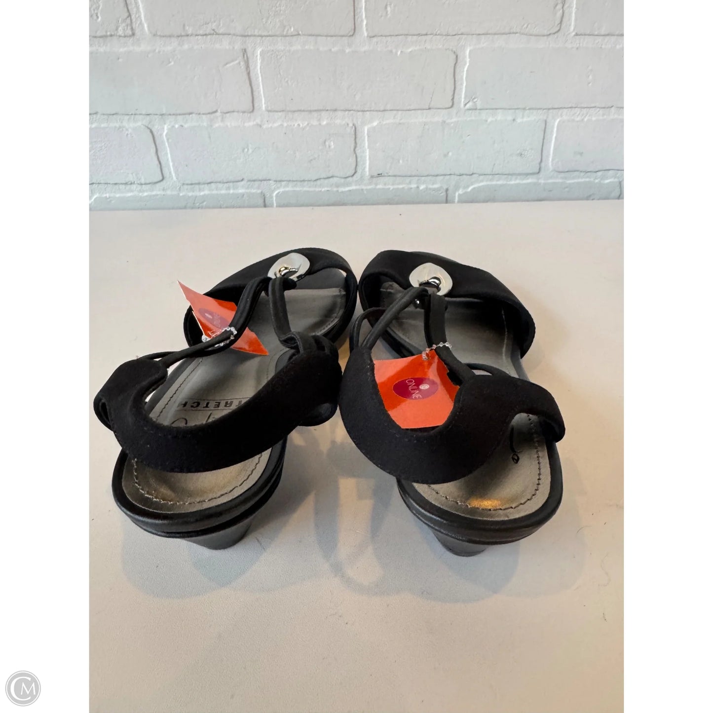 Sandals Heels Wedge By Impo In Black, Size: 8