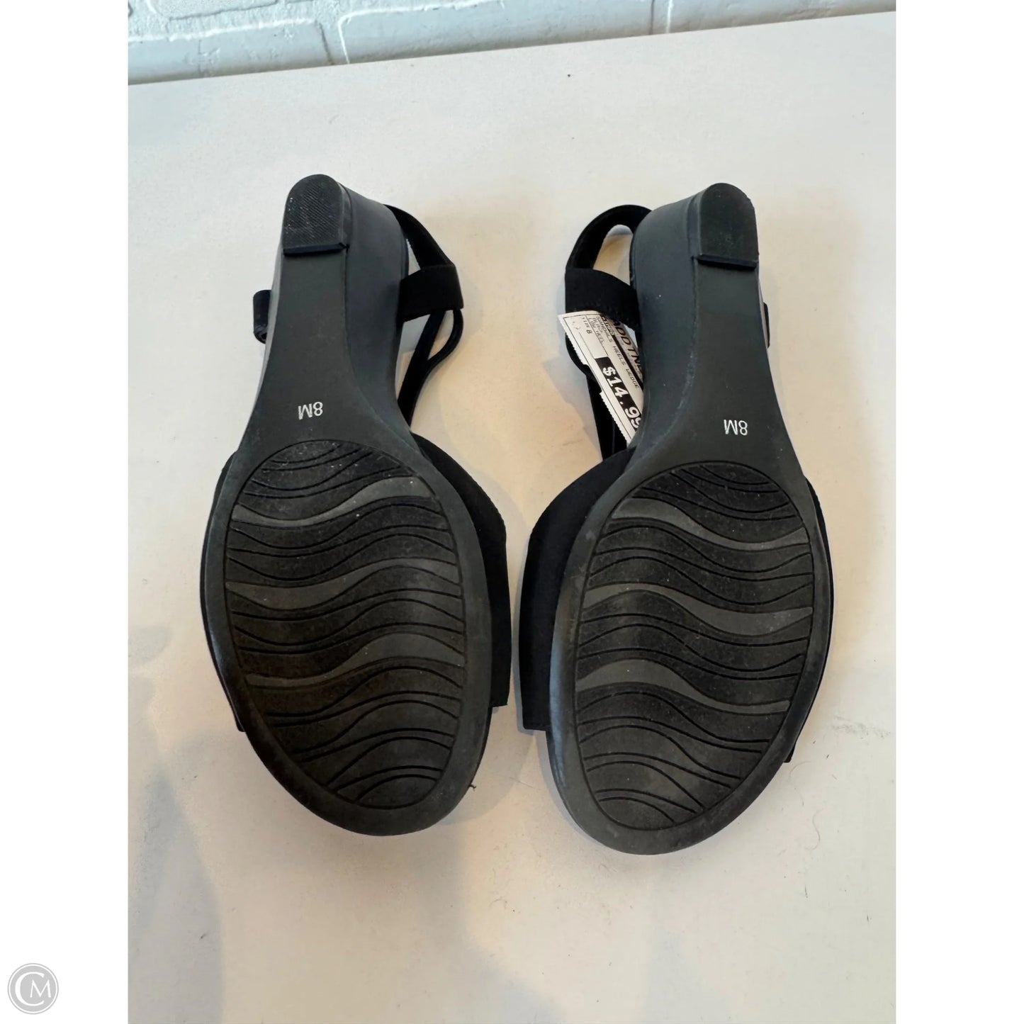 Sandals Heels Wedge By Impo In Black, Size: 8