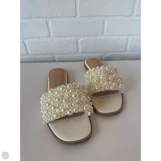 Sandals Flats By A New Day In Cream, Size: 8