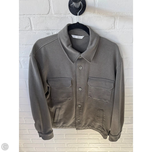 Jacket Shirt By Zara In Green, Size: L