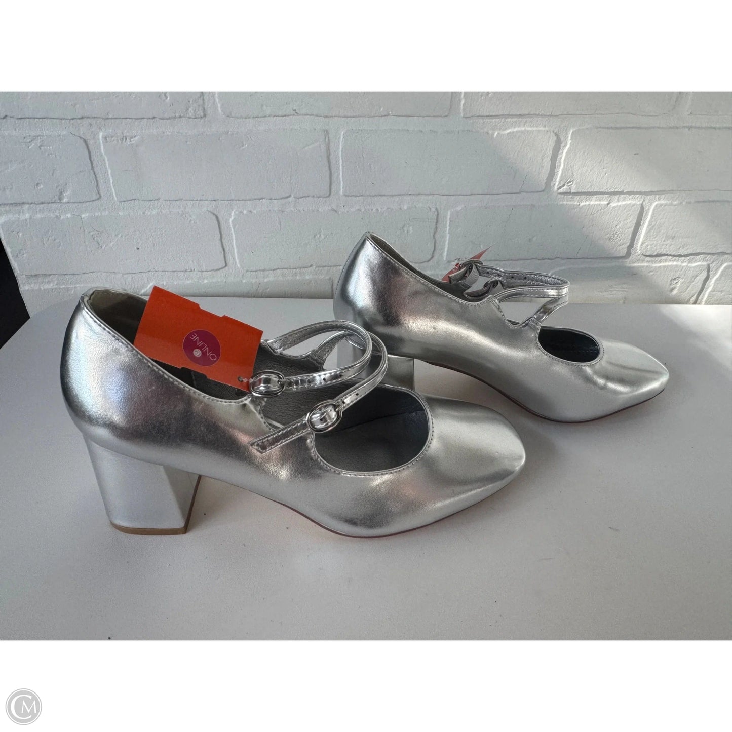 Shoes Heels Block By Cider In Silver, Size: 8