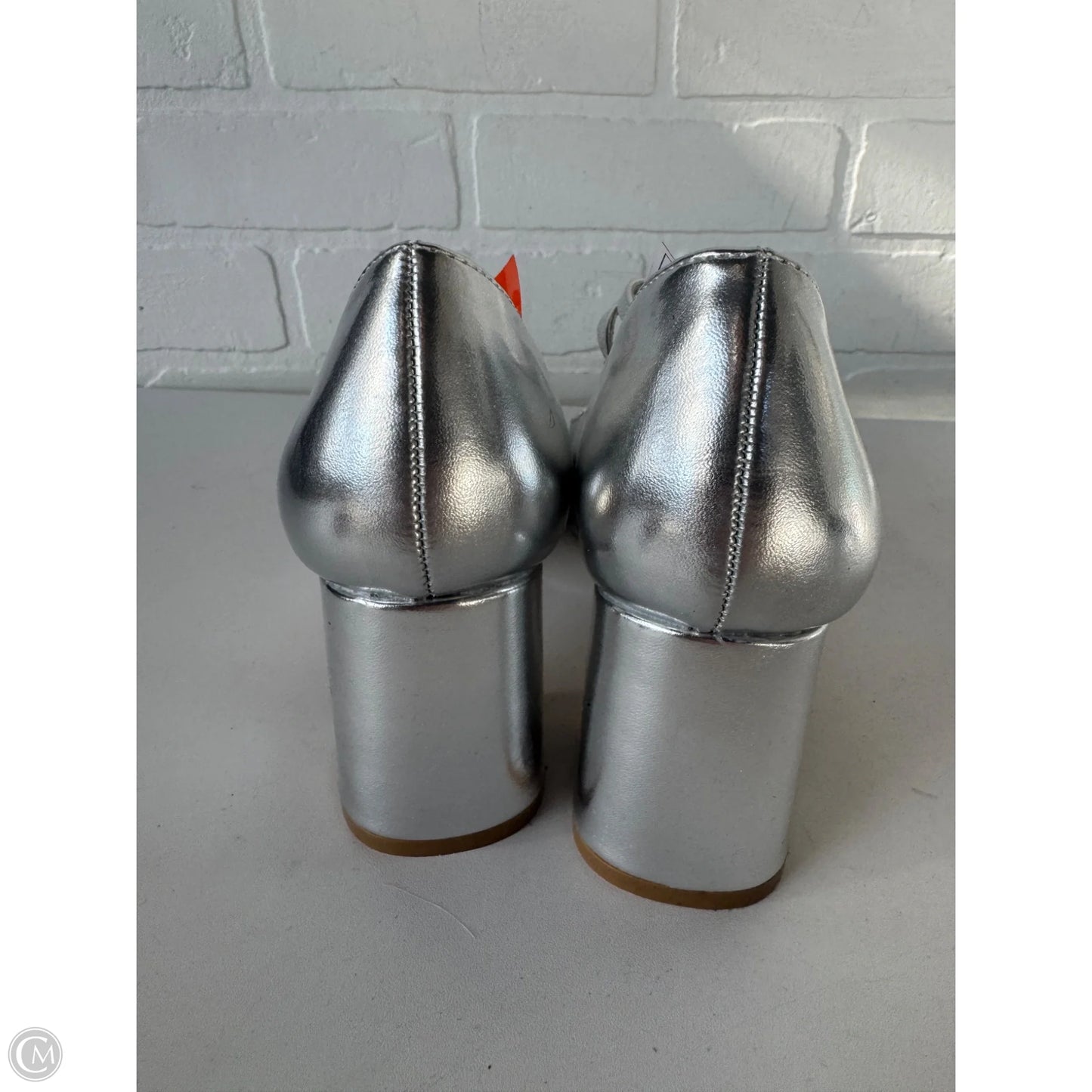 Shoes Heels Block By Cider In Silver, Size: 8