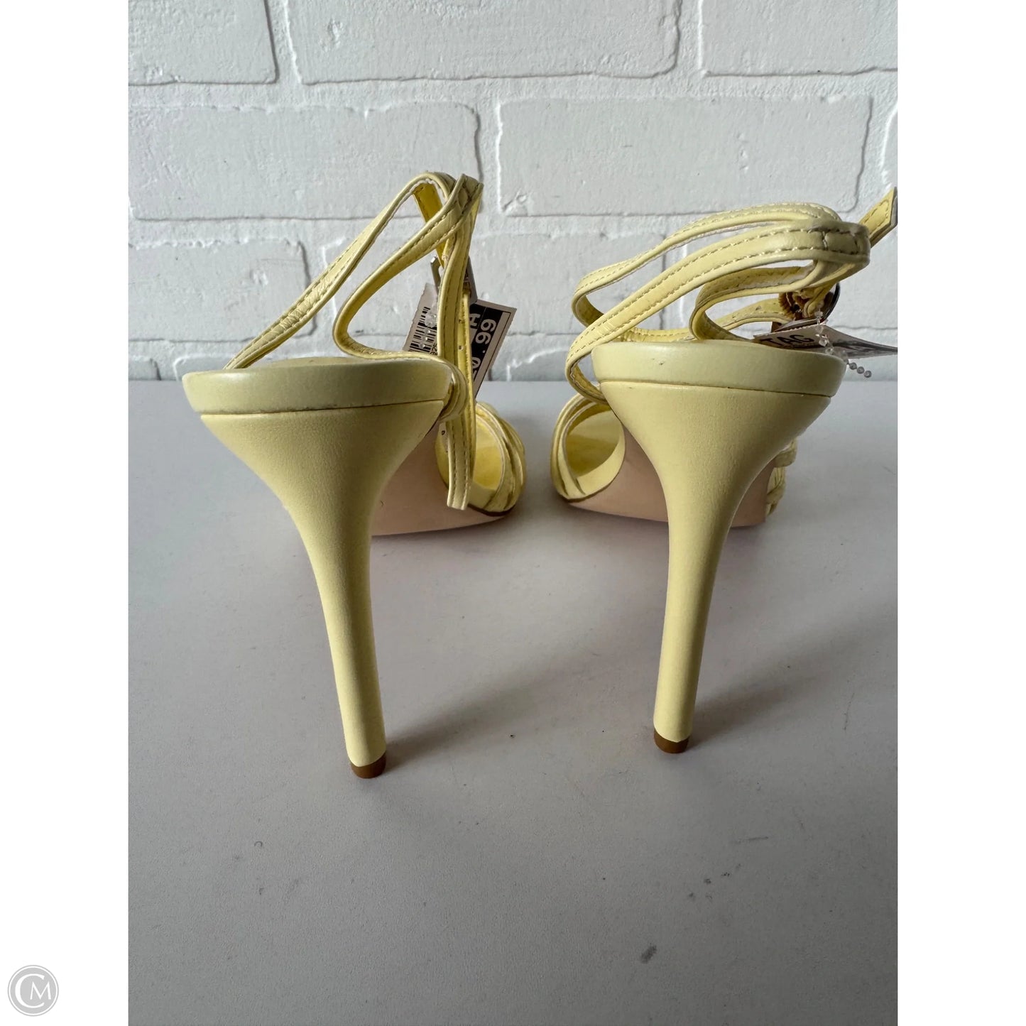 Sandals Heels Stiletto By Clothes Mentor In Yellow, Size: 8