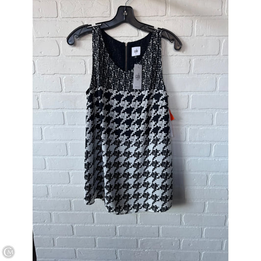Top Sleeveless By Cabi In Black & White, Size: S