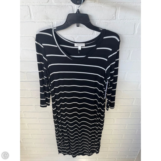 Dress Casual Midi By Clothes Mentor In Black & Cream, Size: S