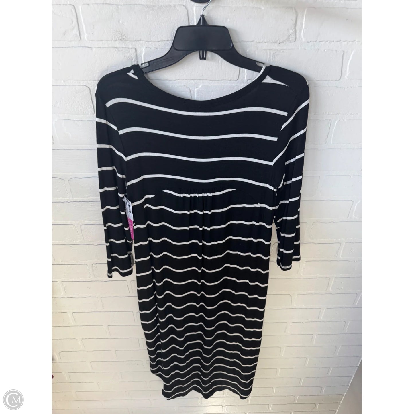 Dress Casual Midi By Clothes Mentor In Black & Cream, Size: S