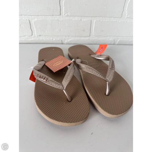 Sandals Flip Flops By Havaianas In Bronze, Size: 7